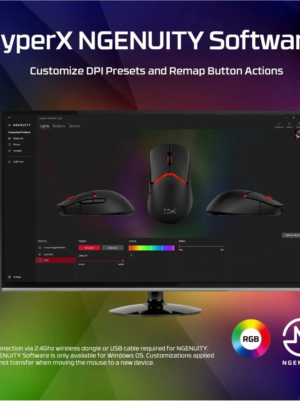 HyperX Pulsefire Saga Wired Gaming Mouse